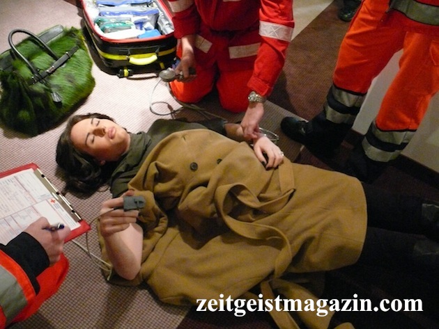 Florian Stöhr wird vom Notarzt betreut